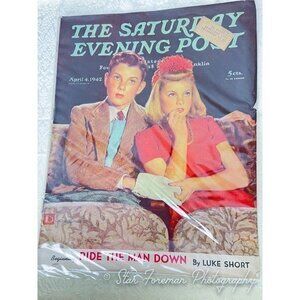 Saturday Evening Post, April 4,1942 Couple at Movies Douglass Art Birthday Gift
